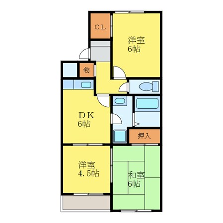 鮎喰駅 徒歩5分 2階の物件間取画像